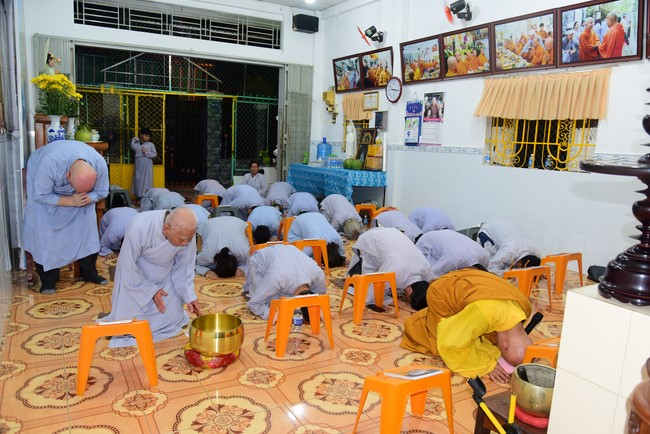 Repentant Ceremony at Minh Chat  ashram in Can Tho